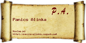 Panics Alinka névjegykártya